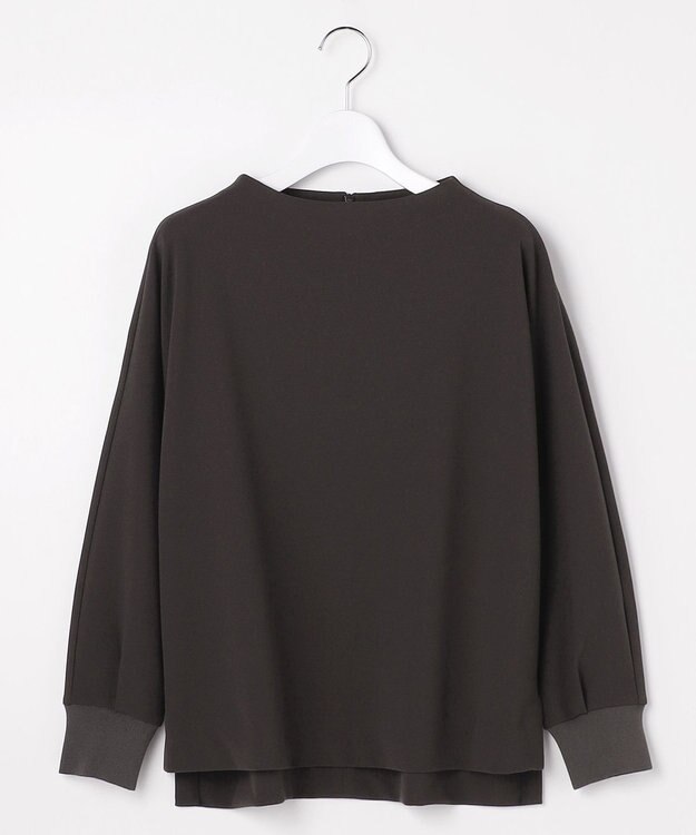 J.PRESS LADIES ジョーゼットダンボール ボトルネック カットソー スレート系