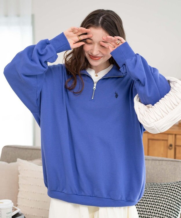 WEGO 【ユニセックス着用ITEM】別注　U.S POLO ASSN.　ハーフZIPPO パープル