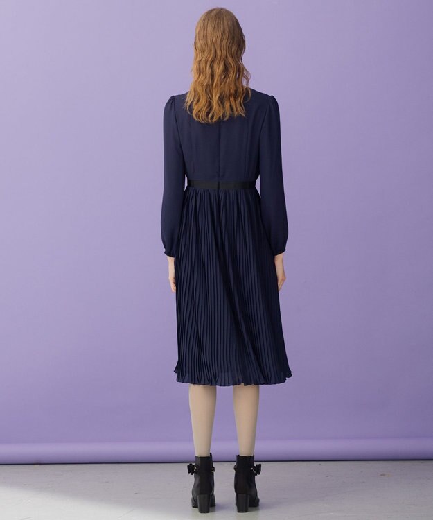 TOCCA 【洗える！】STAIRWAY ドレス ネイビー系