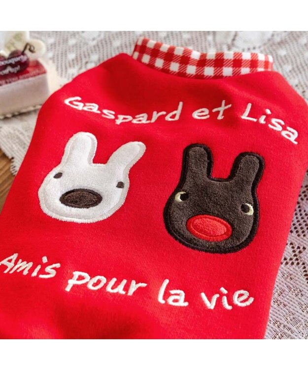 PET PARADISE リサとガスパール 脇開き ベスト 《レッド》 中型犬 大型犬 レッド