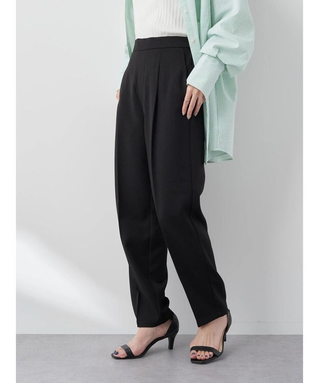 earth music&ecology テーパードパンツ Black