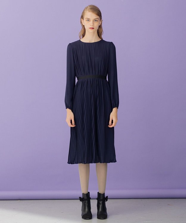 TOCCA 【洗える！】STAIRWAY ドレス ネイビー系