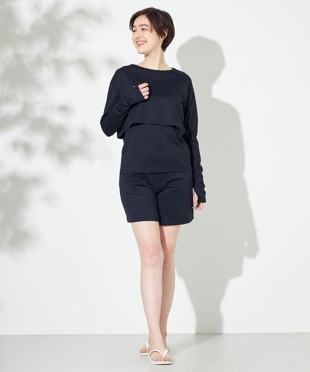 HELLY HANSEN 【UVカット・耐海水・耐塩素】シャルムラッシュガード3ウェイトップス ブラック