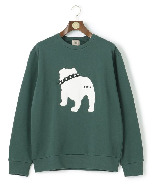 J.PRESS MEN 【UNISEX】バックブル クルーネックスウェット グリーン系