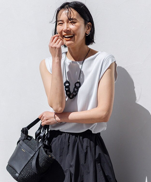 23区 S 【洗える】マルチ機能 プルオーバー カットソー ライトグレー系