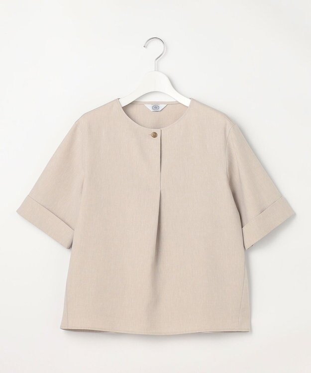 J.PRESS LADIES S リネンバイオシャンブレー ブラウス ベージュ系