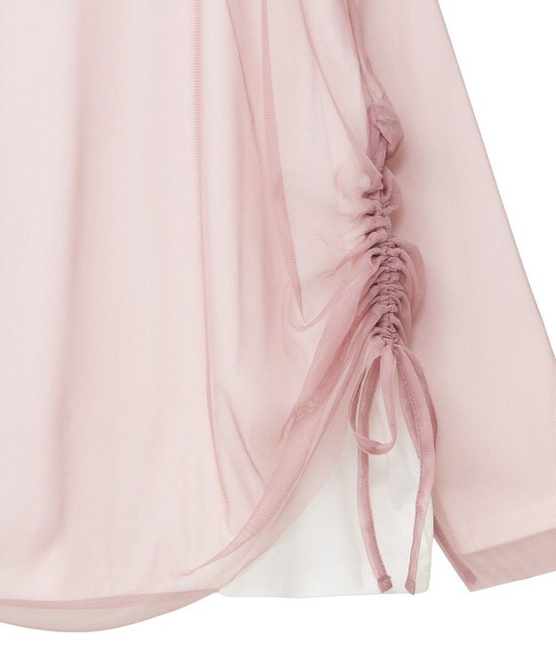 earth music&ecology ＳＥＴ２点ドロストシアープルオーバー＋ロゴＴｅｅ Pink