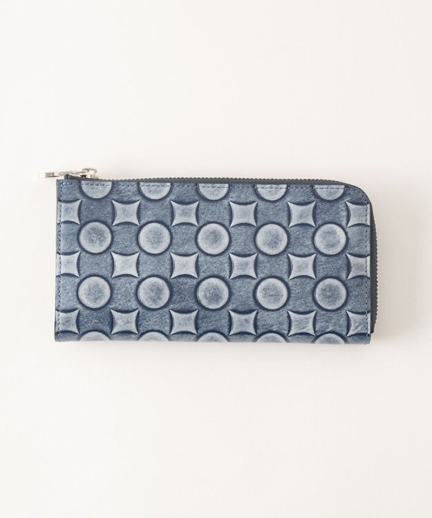 MIYABIYA La quoh with kirakaracho 南蛮七宝アルチザンレザー L字ファスナー財布 瑠璃紺（ネイビー）