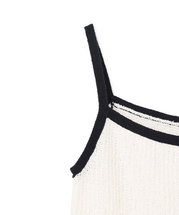 GRACE CONTINENTAL バイカラーニットノースリーブ ホワイト