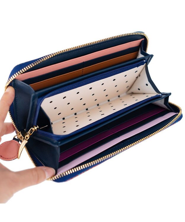 tsumori chisato CARRY ガーデンゴルフクラブ ラウンドファスナー長財布 ブラック