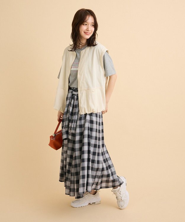 Green Parks ナイロンバルーンベスト Ecru