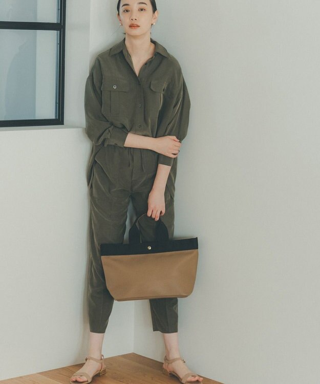 TOPKAPI 【Breath TOPKAPI】リプルネオレザー A4トートバッグ カーキブラウン