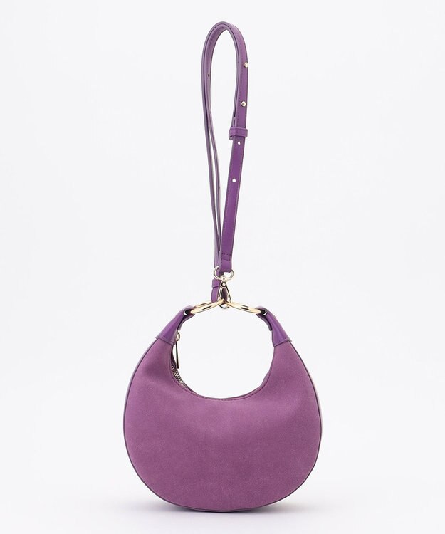 組曲 【加藤ローサさん着用】キャットショルダー バッグ パープル系