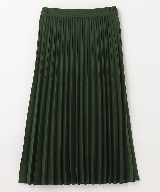ANY 【14色展開/洗える】ウーリッシュ プリーツスカート グリーン