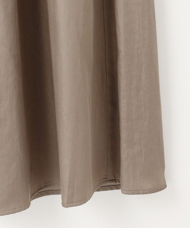 自由区 【洗える】シルキータック ワンピース シナモン