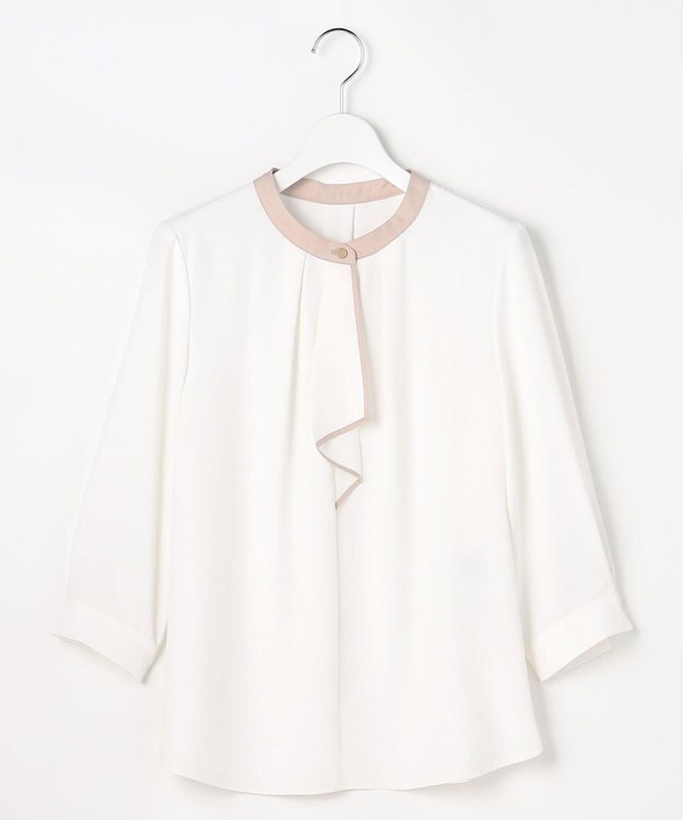 ANY SIS L ボウタイツイル ブラウス オフ