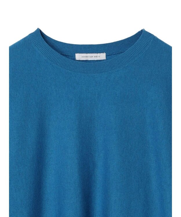 AMERICAN HOLIC バイパチポンチョライクＢＩＧニットチュニック Blue