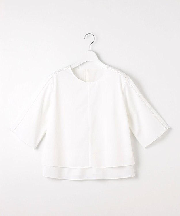 J.PRESS LADIES S 【洗える】トリコットジャージー カットソー ホワイト系