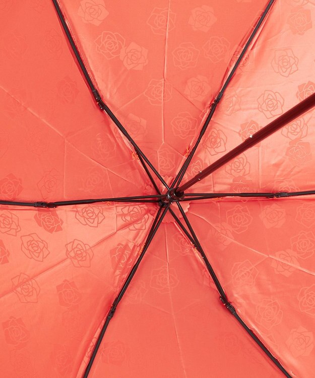 MOONBAT mila schon 折りたたみ傘 ジャカードローズ ライトオレンジ