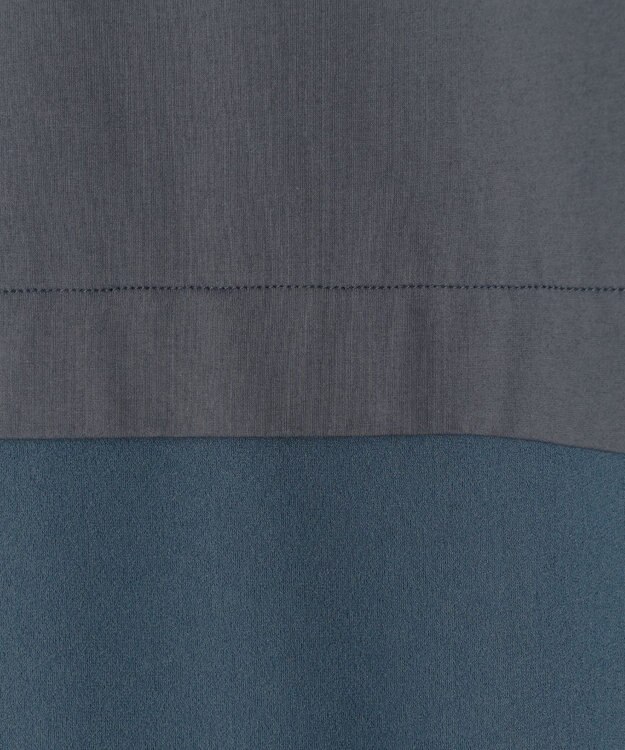 ICB L 【洗える】 シアージャージーコンビ カットソー スレートブルー系