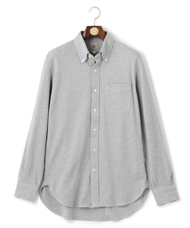 J.PRESS MEN リッチジャージー コットンネルシャツ ライトグレー系8
