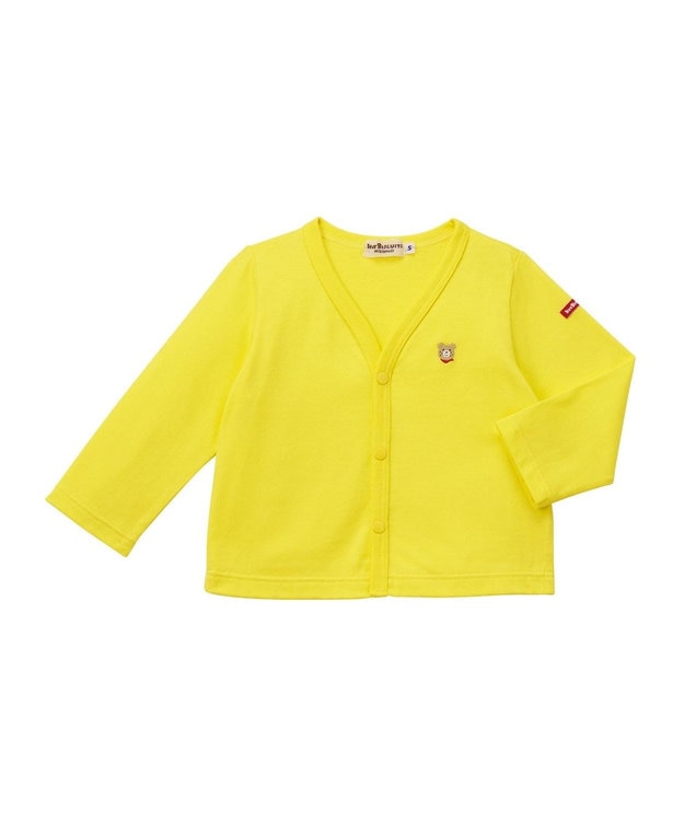 MIKI HOUSE HOT BISCUITS 【70-110cm】 天竺素材 ワンポイント カーディガン