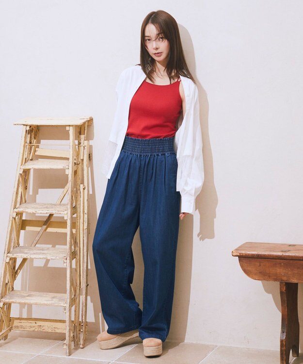 earth music&ecology 【予約】適ON カップ付きキャミソール レッド