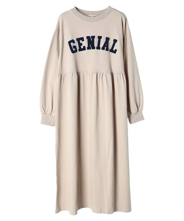 CRAFT STANDARD BOUTIQUE ウ゛ィンテージ風天竺　フロッキークラックＰＴ　ＯＰ　 Gray Beige