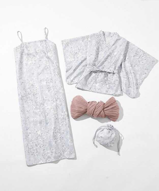 ANY SIS 【着付け簡単5点セット】2WAY セパレート浴衣セット ライトブルー系
