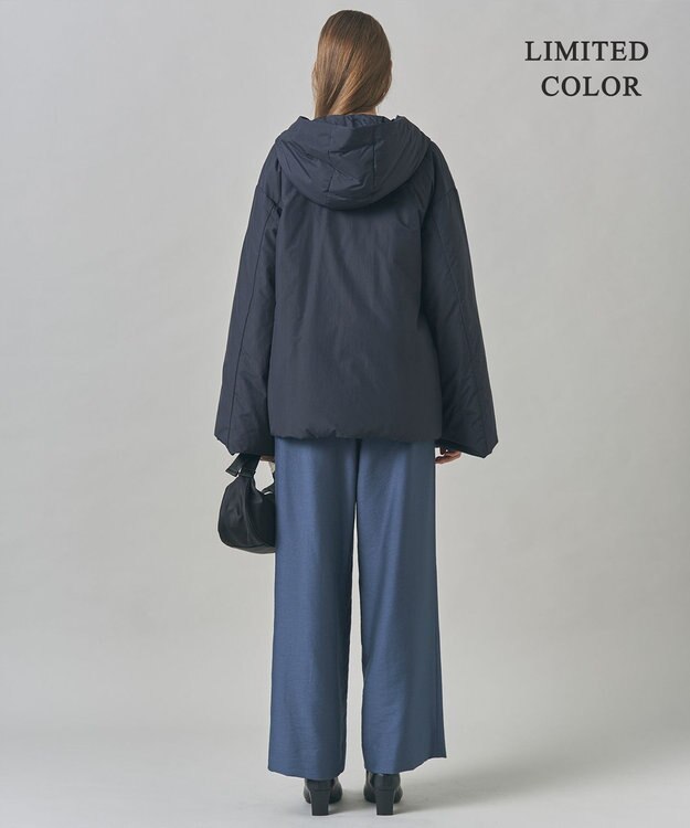 ICB 【WEB限定カラーあり・撥水加工】ADSダウン フーデットミドル丈コート ネイビー系［WEB限定］