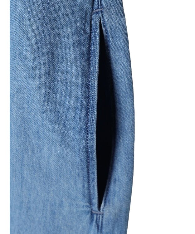 AMERICAN HOLIC デニムＷポケットＡラインワンピース Light Indigo