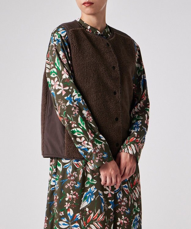 Paul Smith ライトボア ショート ベスト チョコレートブラウン