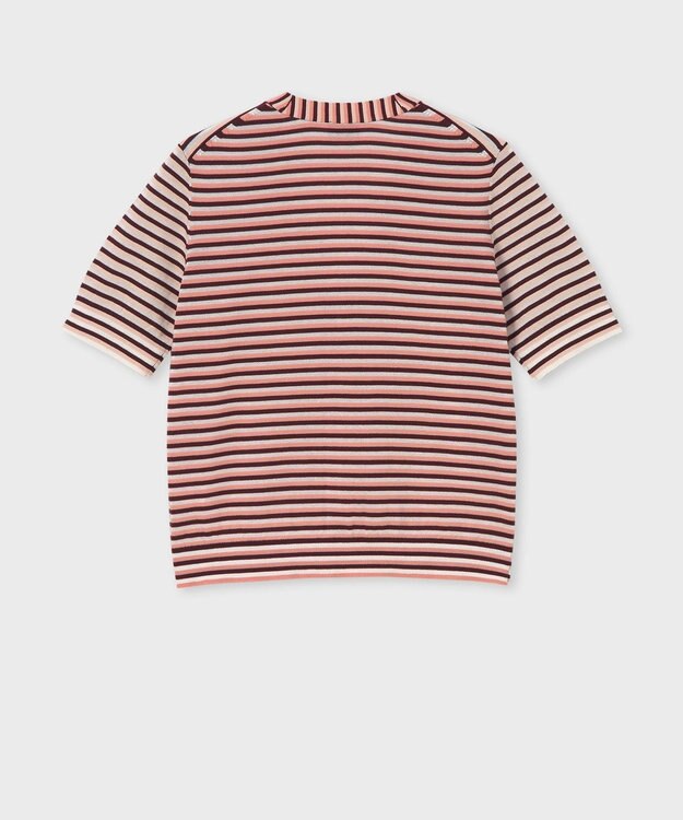 Paul Smith 【洗える】マルチボーダー ニット カーディガン ピンク