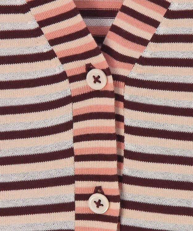 Paul Smith 【洗える】マルチボーダー ニット カーディガン ピンク
