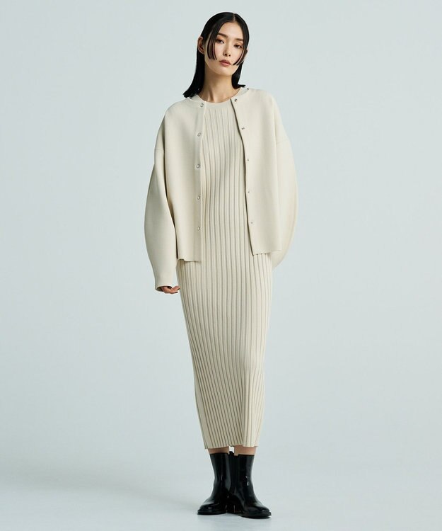 uncrave 【洗える】スムースニット カーディガン（uncrave WHITE） エクリュ