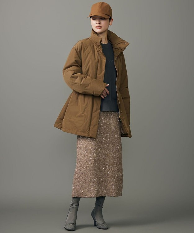 自由区 S 【カタログ掲載】スパンコールストレッチ スカート モカ