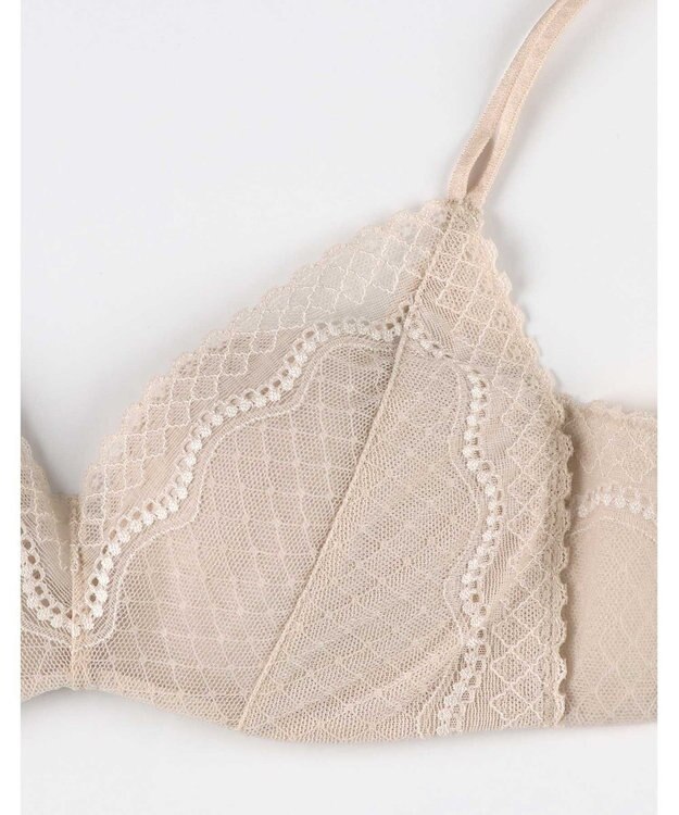 une nana cool 【リニューアル】364ブラ レース ノンワイヤーブラ ベージュ