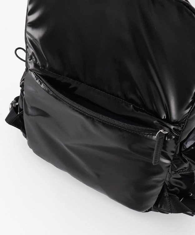LA BAGAGERIE メタリックドロストポケット　リュックサック ブラック