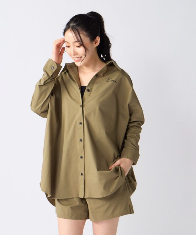 OP／FILA 【Kappa】オーバーサイズシャツ付き 水着4点セット カーキ