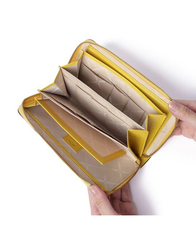 PELLE BORSA ラウンドコンパクト長財布 Minato ミナト 3506 イエロー