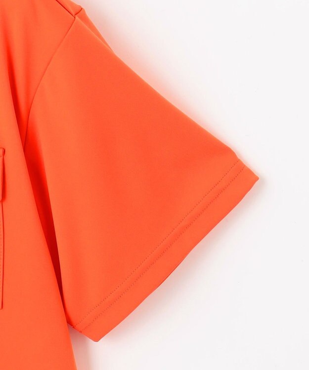 PW CIRCULUS 【吸水速乾 / UV遮蔽率96.3% UVカット / ストレッチ】【WOMEN】ポケットモックT ゴルフウェア レディース オレンジ系