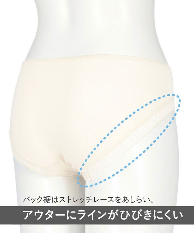 Wing ショーツ 【スキマフィットブラ】 KB2364とペア やさしいフィット感 アウターにひびきにくい(バック裾) はきこみ丈あさめ KF2864 ウイング／ワコール クリーム