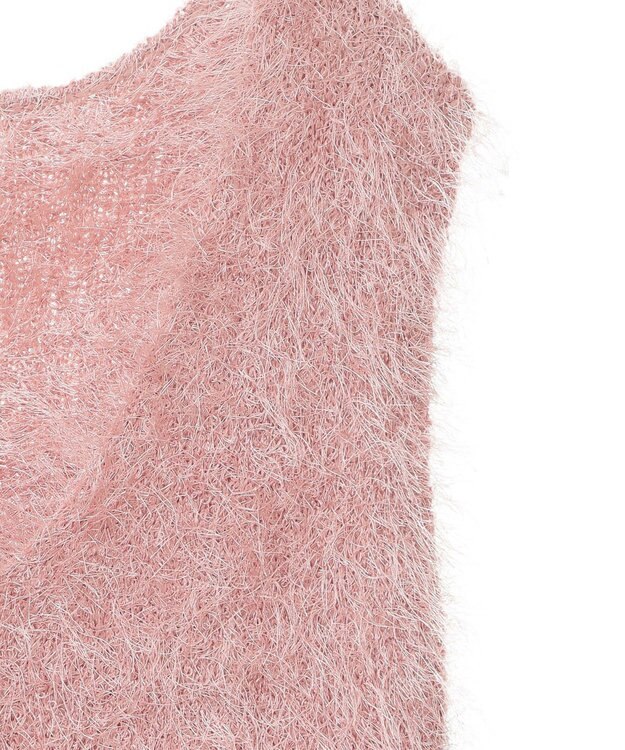 AMERICAN HOLIC 選べる丈２サイズ前後２ｗａｙシャギーベスト Pink