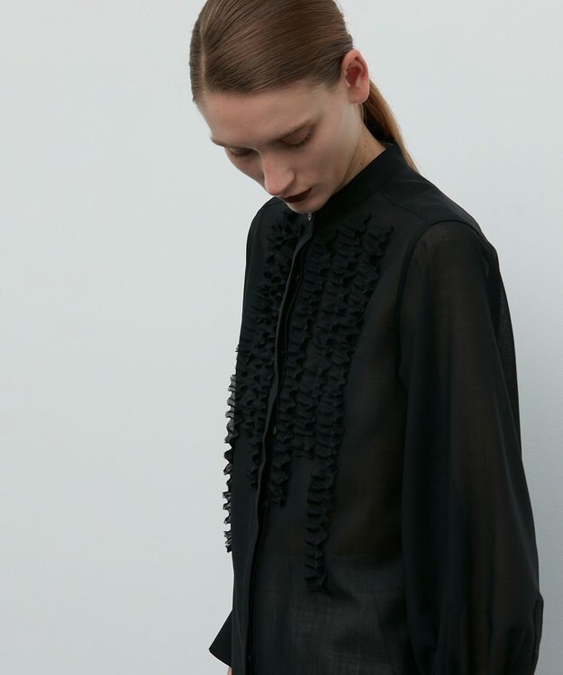 BEIGE， MOYE / フリルブラウス Black