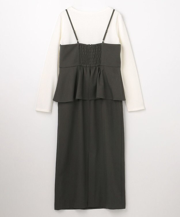 ANY SIS L キャミワンピース × カットソー セット チャコールグレー