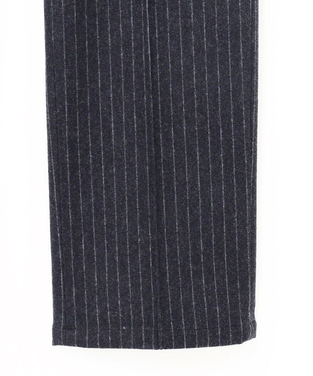 JOSEPH ABBOUD 【ウエストも伸びる！/ハイパワーストレッチ/洗える】 メルトンジャージー ストライプ パンツ ネイビー系1