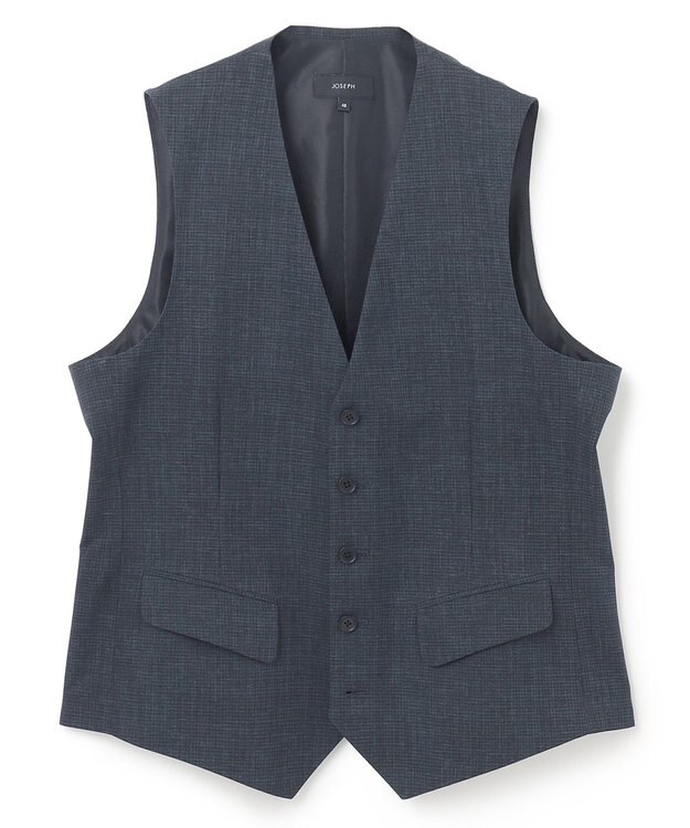 JOSEPH HOMME クールドッツストレッチ　ジレ ダルブルー系