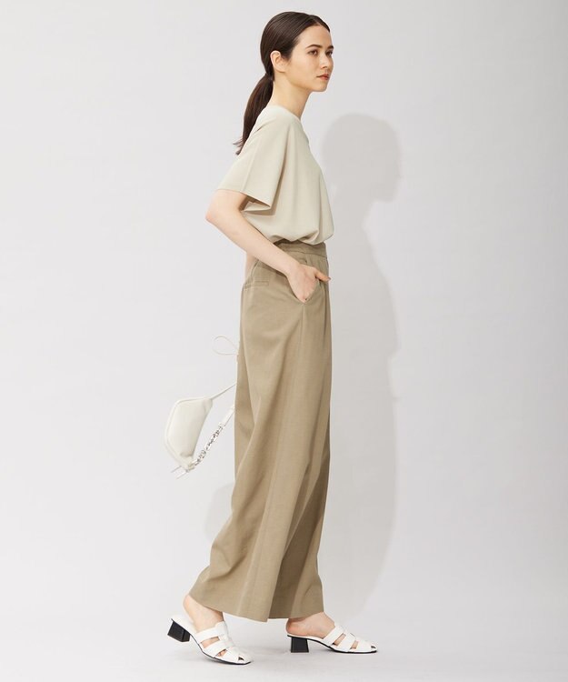 ICB 【洗える】 UnleashLite タックパンツ オリーブ系