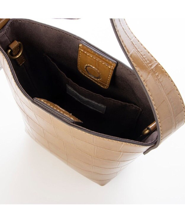 UNBILLION カシュカシュ cachechche / クロコ型押し2wayミニショルダー ブラウン