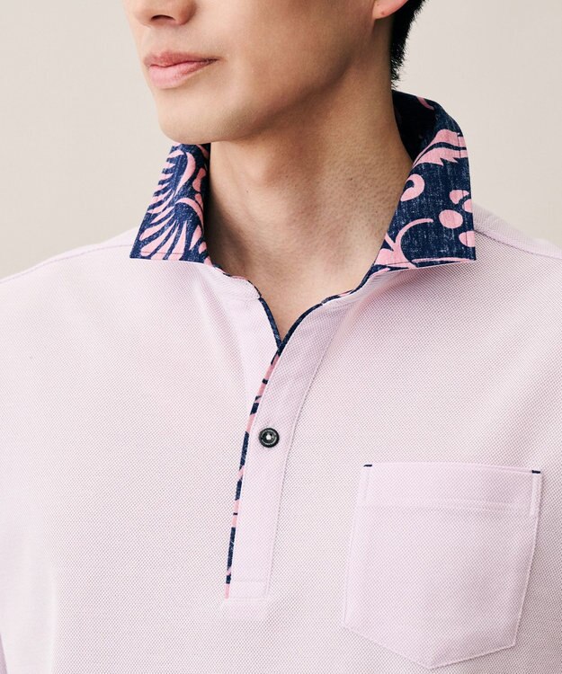 JOSEPH ABBOUD 【キングサイズ・老舗アロハブランドと21年愛されるポロシャツがコラボ】KAHALA ALOHA ダディポロ ピンク系